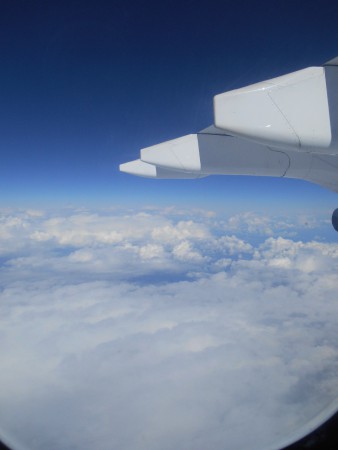 uitzicht vanuit het vliegtuig 